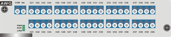 1U rack 100 GHz AWG 40 lunghezze d'onda Multiplexing/Demultiplexing Card per sistemi DWDM ad alta capacità