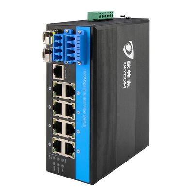 Switch Ethernet gestito industriale a 8 porte con 2 porte in fibra LC da 2,5 G e bypass D2x2B per reti di telecomunicazioni e di sicurezza