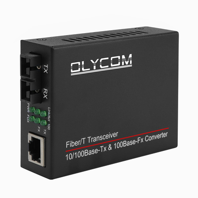 10/100mbps media in fibra ottica Trasmettitore 1310nm Media Converter MM 2km
