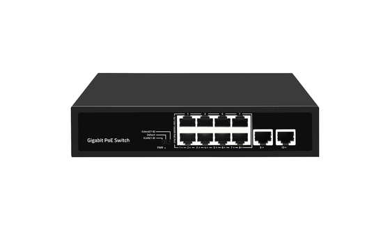 8 porte Full Gigabit PoE Network Switch Supporto Vlan PoE Estensione 120W Budget