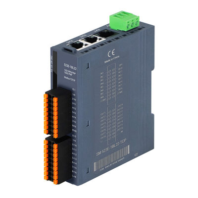 Modulo PLC IO con 3 porte RJ45 Modbus-TCP/IP con 16DI+16DO e alimentazione 24VDC per controllo industriale