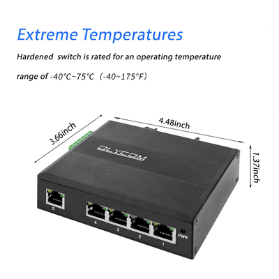 4 porte POE voltage booster DC12-48V per l'energia solare con 1 uplink network port Switch