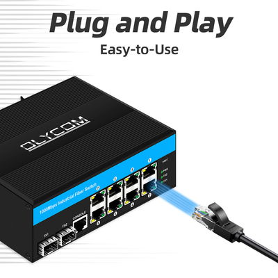 10 porte Gigabit 10/100/1000mbps L2 gestito POE Switch con 2 Sfp per esterni