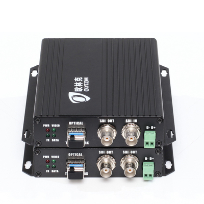 1080P HD SDI Video Fiber Extender Converter Ottico Single Mode 20km Con Loopout Locale 12V