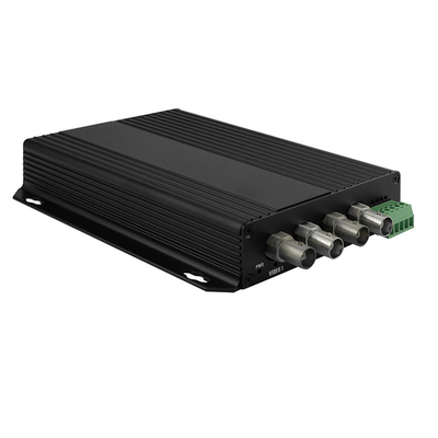 CVI TVI Audio Video Digital Optical Converter 4 porte Monitoraggio industriale Nero