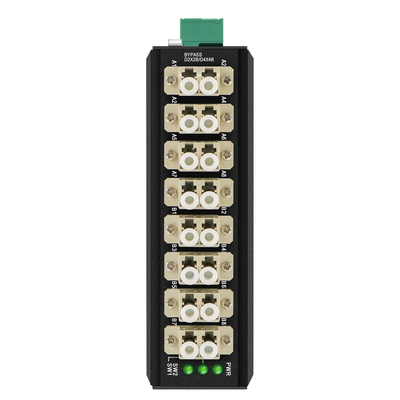 OM-FBS-44-MLC MULTIMODE OPTICAL BYPASS MODULE 8 PORT LC CONNECTOR DIN montato 12V 24V