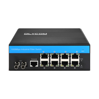 8 porte ERPS L2+ Managed Switch Industrial Gigabit Ethernet ST SM/MM Fiber Port