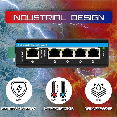 Interruttore di rete mini non gestito Poe Interruttore 12-48v DC