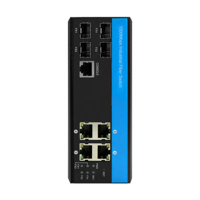 8 porte Gigabit L2 gestito Interruttore a fibra industriale 12V/24V/48VDC di ingresso Ethernet