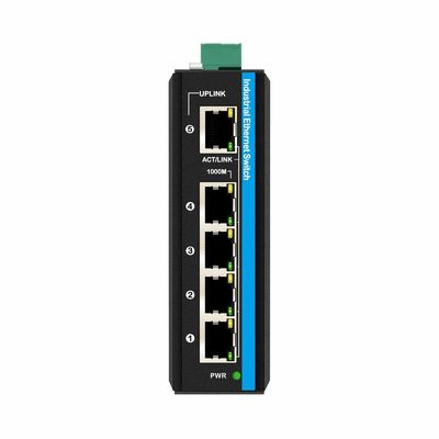 Mini 5 Port Industrial Ethernet Switch con protezione da sovratensioni 6KV e ampio range di temperatura per ambienti difficili