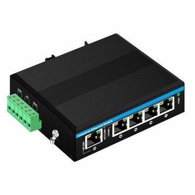 Mini 5 Port Industrial Ethernet Switch con protezione da sovratensioni 6KV e ampio range di temperatura per ambienti difficili