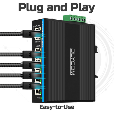 Energia solare UPS PoE Switch Gigabit Network 120W DC12V/DC24V/DC48V Input Non gestito