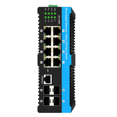 Chip PoE gestito industriale di PoE 240W Realtek del porto di Gigabit Ethernet 8 del commutatore PoE della fibra 10G