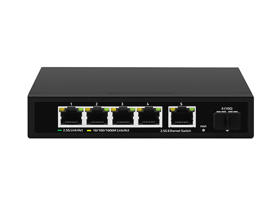 5 porte 2.5G Ethernet Switch 10G Fiber Uplink velocità di rete di auto-sensing non gestita