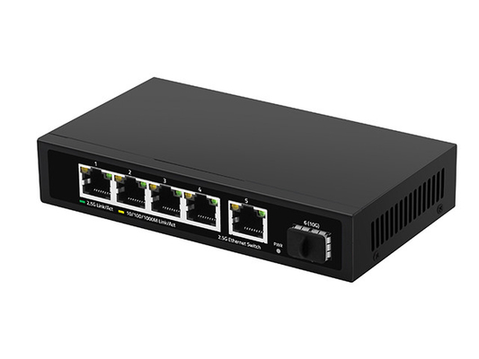 5 porte 2.5G Ethernet Switch 10G Fiber Uplink velocità di rete di auto-sensing non gestita