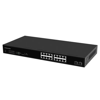 16 porte 2.5G Ethernet Switch con 10G Fiber Uplinks Non gestito Fanless AC alimentato