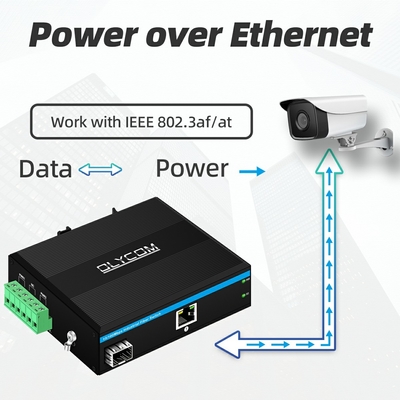 10/100m 2 Port Industrial Network Switch Ethernet Non gestito DIN rail Switch di rete Poe con protezione IP40
