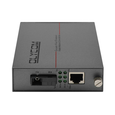 PoE Media Converter Fast Ethernet Fibra monomodo 30W Budget Unmanaged DC48V Input