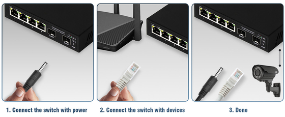 6 porte 10g switch Ethernet a fibra 4* 2.5G RJ45 + 2* 10G SFP+ supporto OEM/ODM
