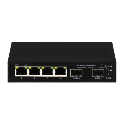 6 porte 10g switch Ethernet a fibra 4* 2.5G RJ45 + 2* 10G SFP+ supporto OEM/ODM