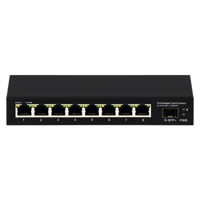 9 porte non gestite 2.5G Ethernet Switch con 10G Uplink SFP Port 60Gbps Backplane Bandwidth