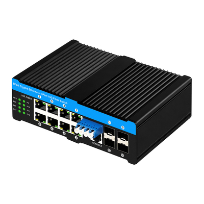4*10G Sfp Ports+8*10/100/1000mbps 12 Port Managed 10G Optical Bypass Poe Switch