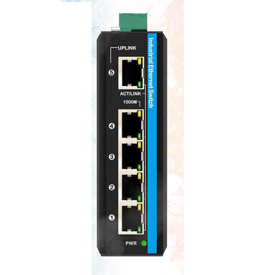 5 porte Gigabit WEB Switch gestito 100/1000M Switch di rete RSTP 802.1Q IP40