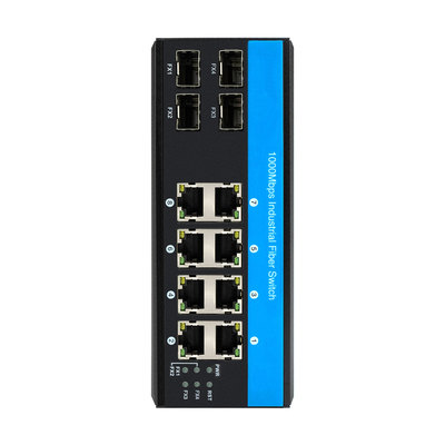 12 Porta 10/100/1000mbps interruttore di linea di linea non gestito 4 porte SFP+ 8 porte RJ45 interruttore Ethernet