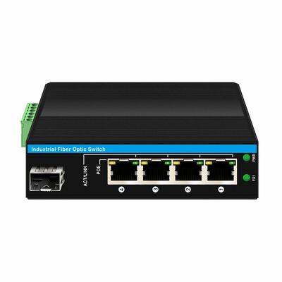 5 porte Gigabit Outdoor Poe Switch Mini Industrial Fiber Switch IP40 Din Rail Switch