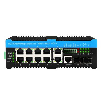 L2 L3 Gigabit Industrial Ethernet Switch gestito Poe Switch 90w 2*2.5G SFP+8*RJ45 Ports Outdoor Switch