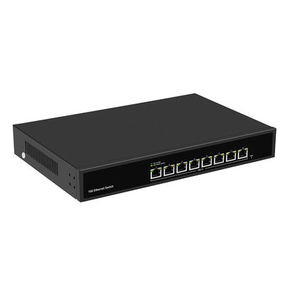 8 porte 10G Ethernet Switch velocità di auto-sensing non gestita Single AC Input Fanless CE