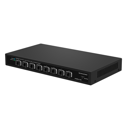 8 porte 10G Fiber Switch 1G 2.5G Compatibile Non gestito DC12V Input Basato su Realtek