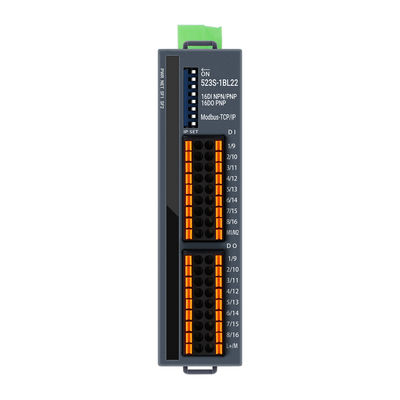 Modbus TCP/IP Slave I/O Module 24VDC 2 RJ45 16 Port DI DO Din Rail NPN PNP Connessione