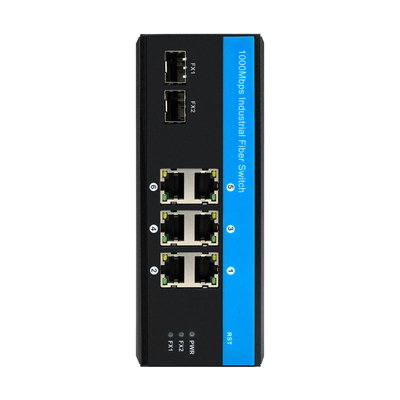 Interruttore non gestito a 8 porte gigabit interruttore Ethernet POE DC48V interruttore di rete ferroviaria din