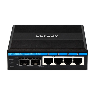 Gigabit ERPS Managed Ethernet Switch 2SFP+4RJ45 Din-rail Network Switch con uscita PoE