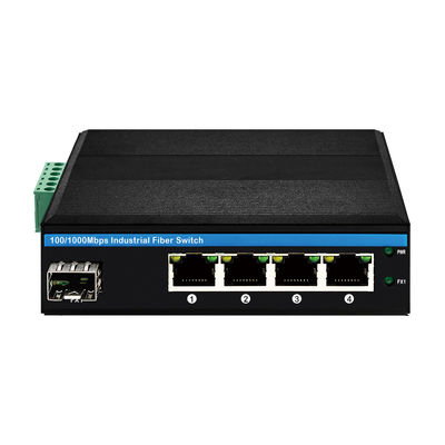 Interruttore PoE alimentato a energia solare a 4 porte 100/1000M Fibra 120W Dual DC12V/DC24V/DC48V Input CE