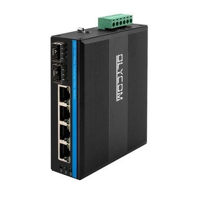 Olycom Solar PoE Switch 4 Port DIN Rail Gigabit Unmanaged DC24V