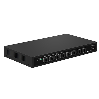 8-Port 10G SFP+ Fiber Switch Non gestito 1G/2.5G Auto-adattivo DC12V Supporto OEM