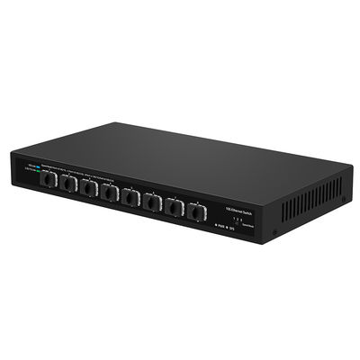 8 porte 10G non gestito SFP+ Fiber Switch 1G/2.5G Auto-adattivo DC12V OEM disponibile