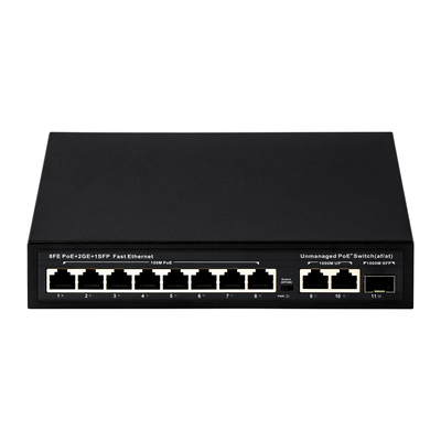Interruttore PoE a 8 porte a raggio esteso 10/100M con consumo di 120W/150W e copertura di 250m