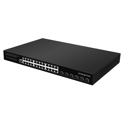 24 porte 2.5G Ethernet L3 Managed Switch con 10G Fiber Uplink Single AC Input
