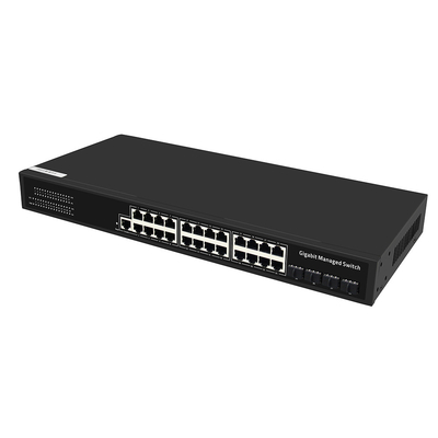 24 porte Gigabit Managed Switch con 1G Fiber Uplink Layer 2 Managed Commercial Grade