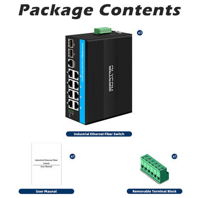 8 porte Gigabit Managed Poe Switch Industrial Ethernet Switch con 2SFP+8 RJ45