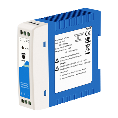 Adaptatore di alimentazione industriale 24V CE UL 1A uscita AC/DC doppio ingresso DIN Rail