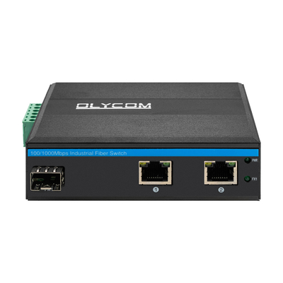 Gigabit Fiber Optical Converter Din Network Switch DC12-52V doppio ingresso di potenza