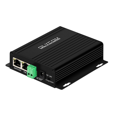 Gigabit 30W PoE Splitter DC12V DC24V Parete di uscita Montata 100 metri PoE Distanza