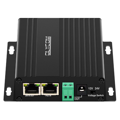 Gigabit 30W PoE Splitter DC12V DC24V Parete di uscita Montata 100 metri PoE Distanza