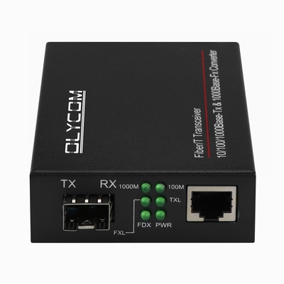 Convertitore di media in fibra a Gigabit Convertitore di fibra ottica SFP a RJ45