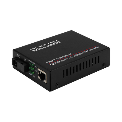 Fast Ethernet Fiber Optic Ethernet Converter 10/100M Transceiver bidirezionale monomodo SC a RJ45 20 km
