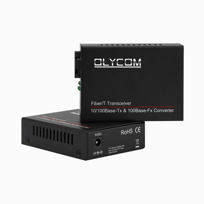 Fast Ethernet Fiber Optic Ethernet Converter 10/100M Transceiver bidirezionale monomodo SC a RJ45 20 km